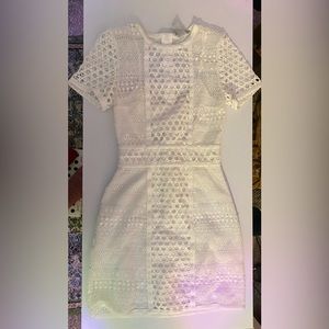 H&M crochet style dress. White.